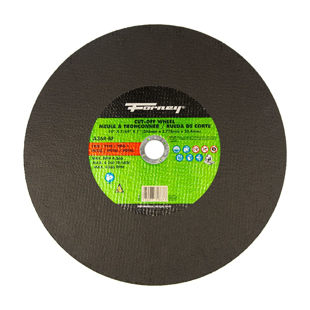 Cut-Off Wheel, Metal, Type 1, 14 in x 7/64 in x 1 in